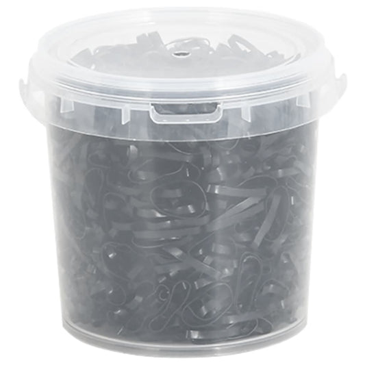 Elastici Per Trecce Cavallo 1500 Pz Neri In Silicone