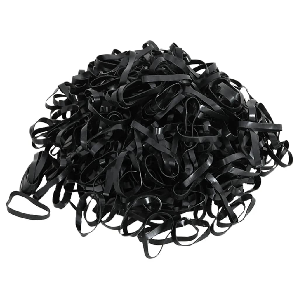 Elastici Per Trecce Cavallo 1500 Pz Neri In Silicone