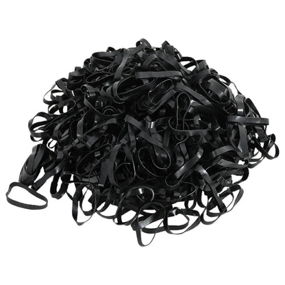 Elastici Per Trecce Cavallo 1500 Pz Neri In Silicone