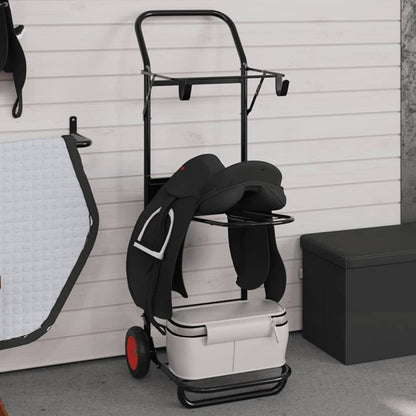 Carrello Da Sella Pieghevole Nero In Acciaio