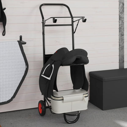 Carrello Da Sella Pieghevole Nero In Acciaio