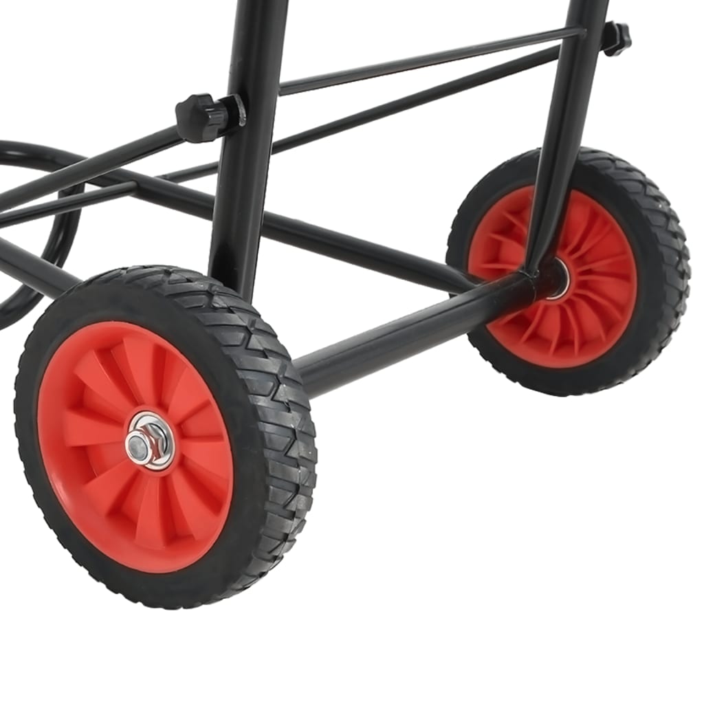 Carrello Da Sella Pieghevole Nero In Acciaio