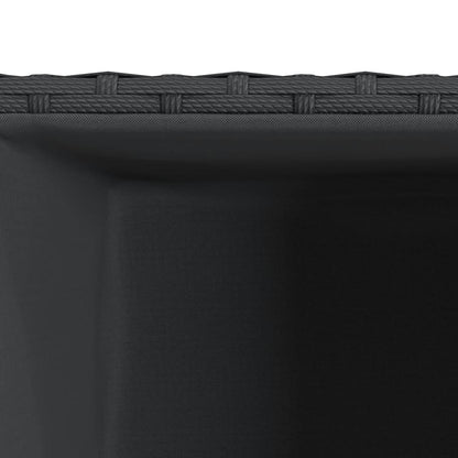 Fioriere Da Giardino 3 Pz Nere In Polyrattan