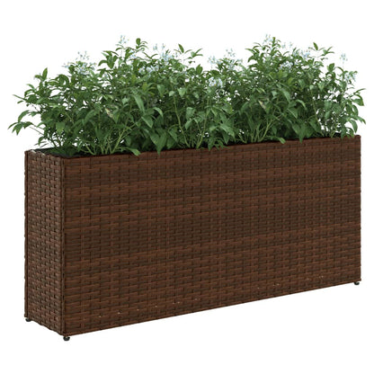 Fioriera Con 2 Vasi 90X20X40 Cm In Polyrattan