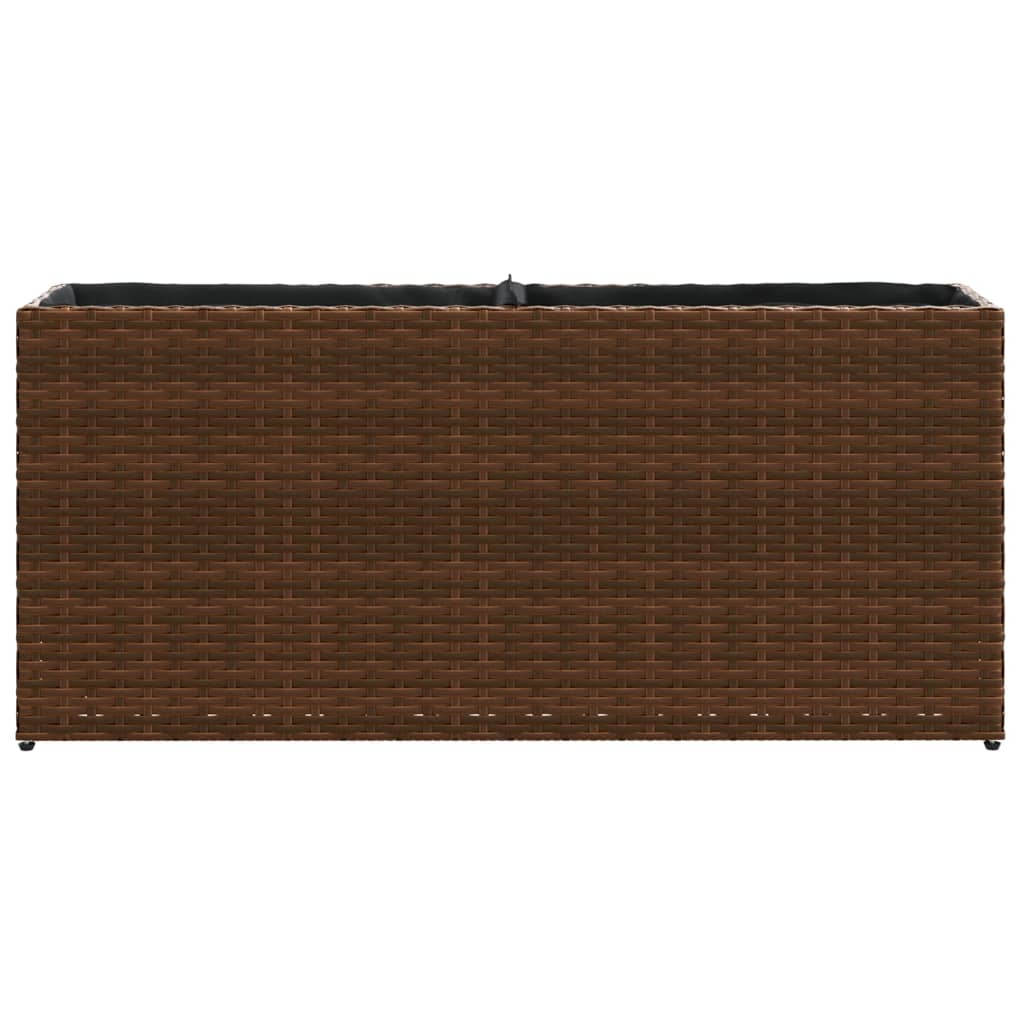 Fioriera Con 2 Vasi 90X20X40 Cm In Polyrattan