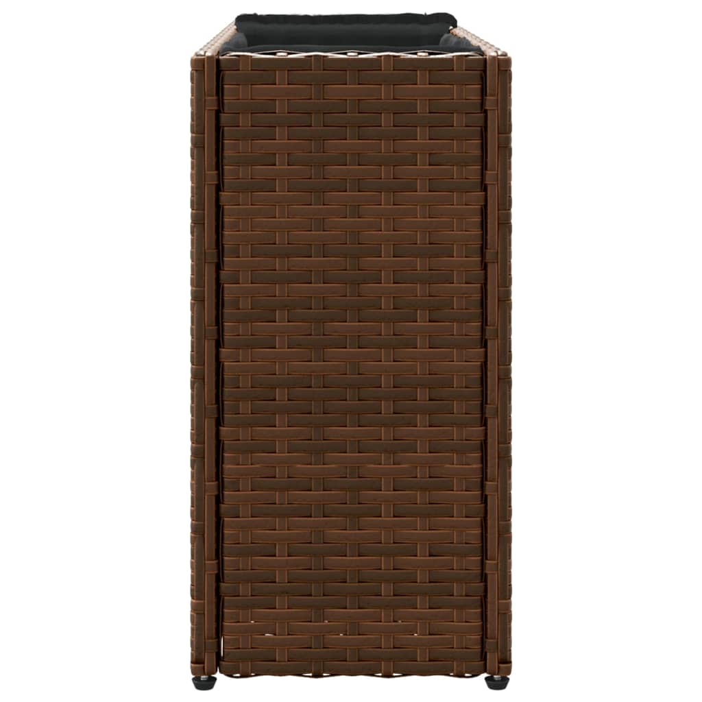 Fioriera Con 2 Vasi 90X20X40 Cm In Polyrattan