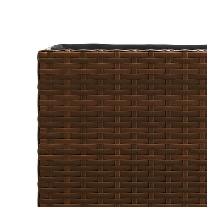 Fioriera Con 2 Vasi 90X20X40 Cm In Polyrattan