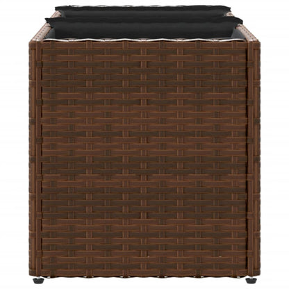 Fioriera Da Giardino Con 3 Vasi Polyrattan
