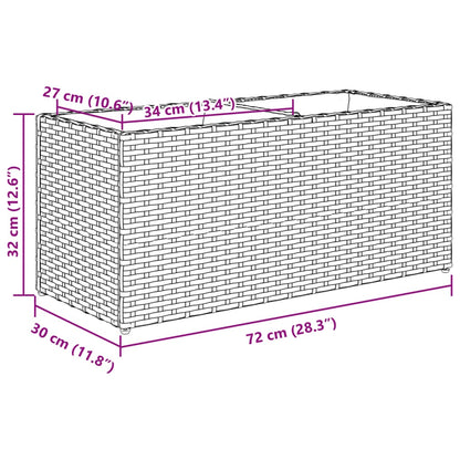 Fioriera Da Giardino Con 2 Vasi Nera In Polyrattan