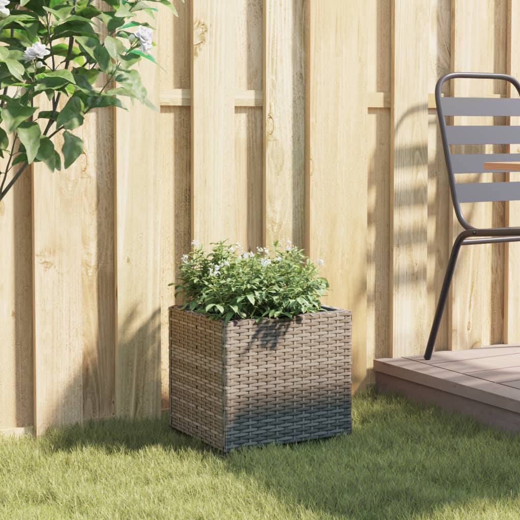 Fioriera Da Giardino Grigia In Polyrattan