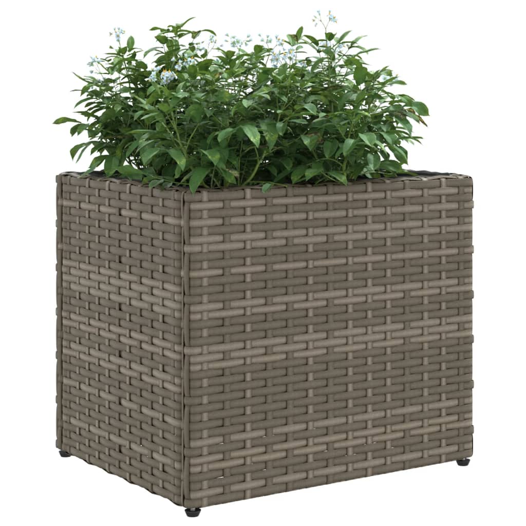 Fioriera Da Giardino Grigia In Polyrattan