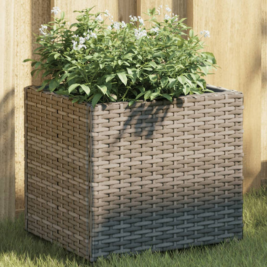 Fioriera Da Giardino Grigia In Polyrattan