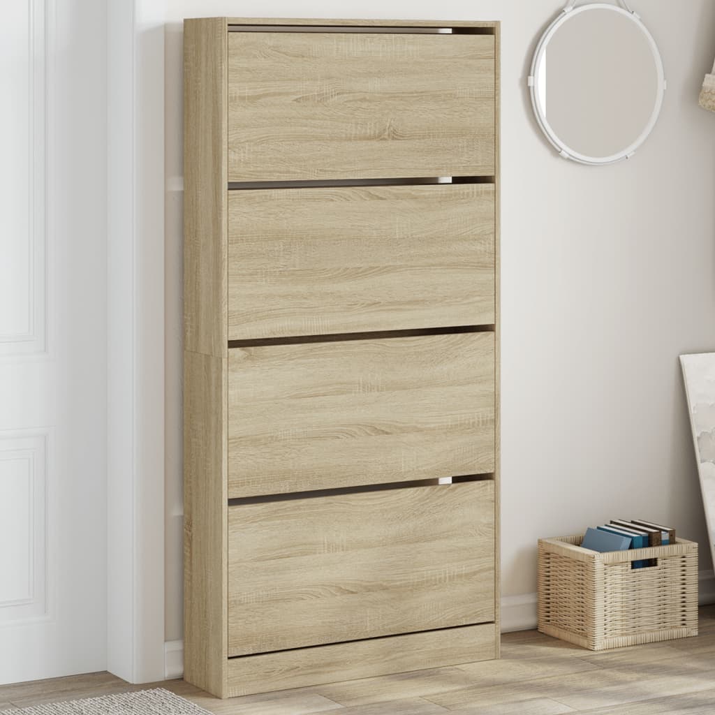 Scarpiera 80X21X87,5 Cm In Legno Multistrato Rovere Sonoma
