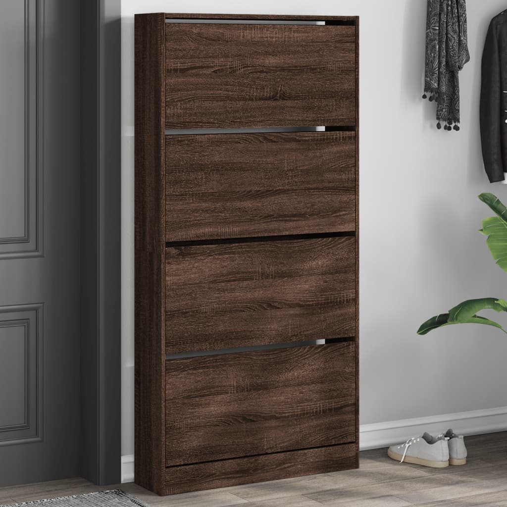 Scarpiera In Legno Multistrato Rovere Marrone