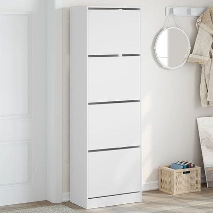 Scarpiera Bianca In Legno Multistrato Bianco