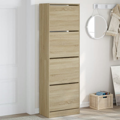 Scarpiera 80X21X87,5 Cm In Legno Multistrato Rovere Sonoma