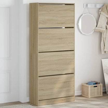Scarpiera 80X21X87,5 Cm In Legno Multistrato Rovere Sonoma