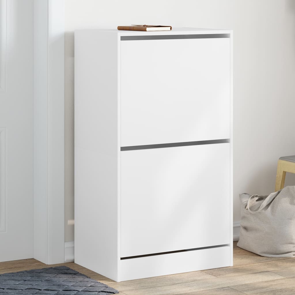 Scarpiera Bianca In Legno Multistrato Bianco