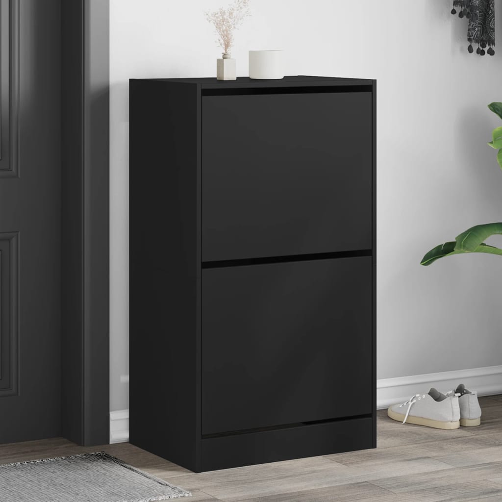Scarpiera Nera In Legno Multistrato Nero