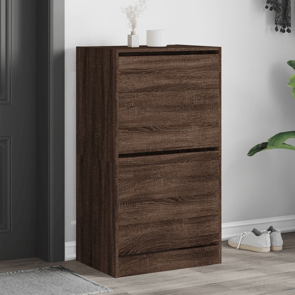 Scarpiera In Legno Multistrato Rovere Marrone