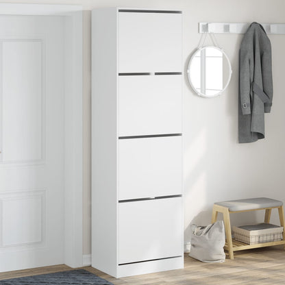 Scarpiera Bianca In Legno Multistrato Bianco