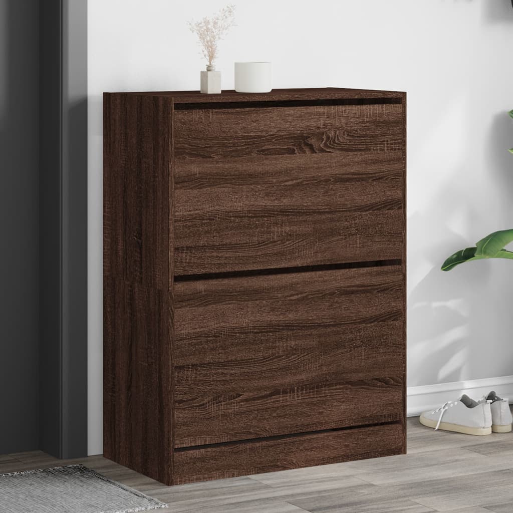 Scarpiera In Legno Multistrato Rovere Marrone