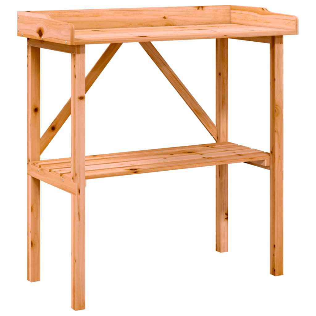 Tavolo Piante Con Ripiano 78X38X,82,5Cm Massello Abete
