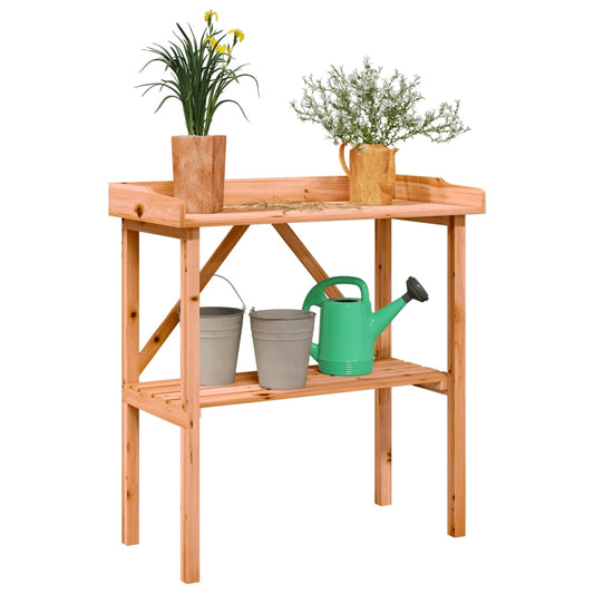 Tavolo Piante Con Ripiano 78X38X,82,5Cm Massello Abete
