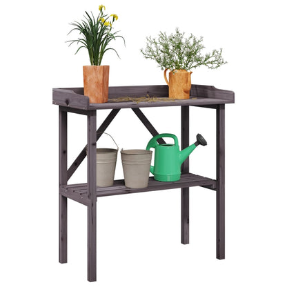 Tavolo Piante Con Ripiano 78X38X,82,5Cm Massello Abete