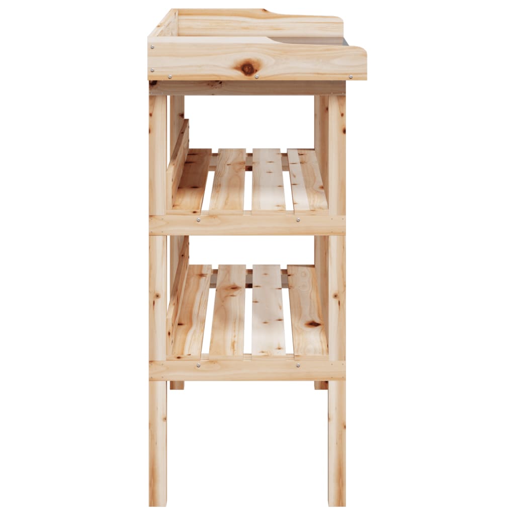 Tavolo Piante Con Ripiani 78X38X,82,5Cm Legno Massello Abete