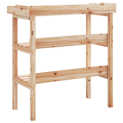 Tavolo Piante Con Ripiani 78X38X,82,5Cm Legno Massello Abete