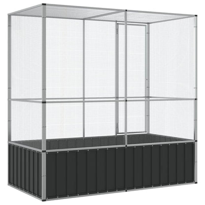 Voliera Argento 210,5X107X212 Cm In Acciaio