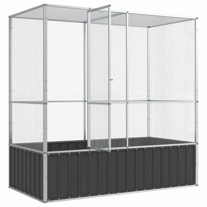 Voliera Argento 210,5X107X212 Cm In Acciaio