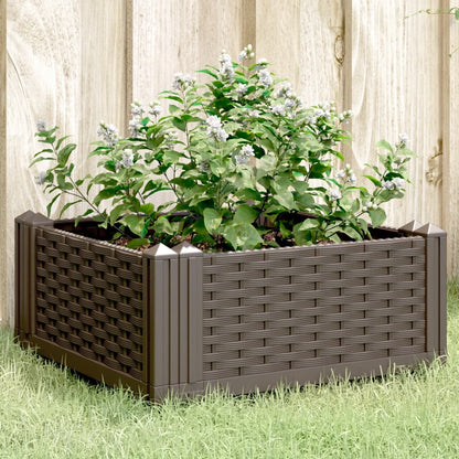 Fioriera Da Giardino Con Picchetti Nera Pp