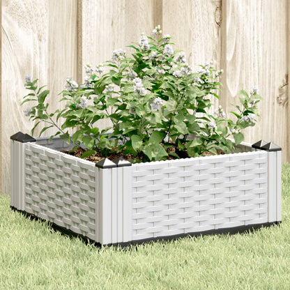 Fioriera Da Giardino Con Picchetti Nera Pp
