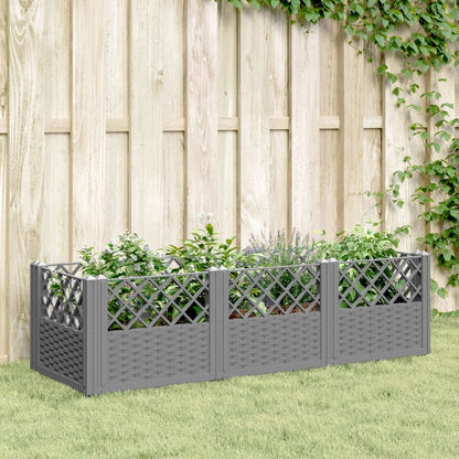 Fioriera Da Giardino Con Picchetti Nera Pp