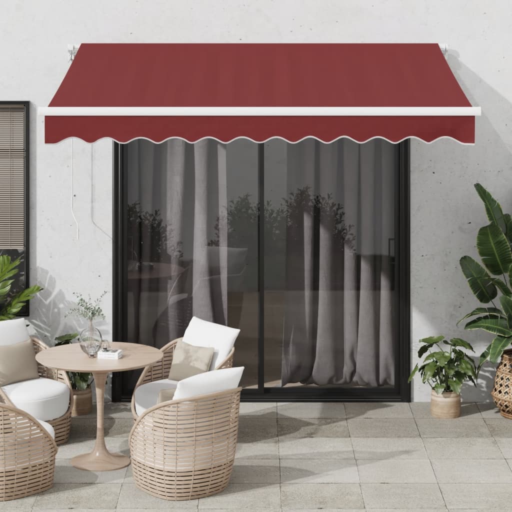 Tenda Da Sole Retrattile Manuale Bordò 300X250 Cm