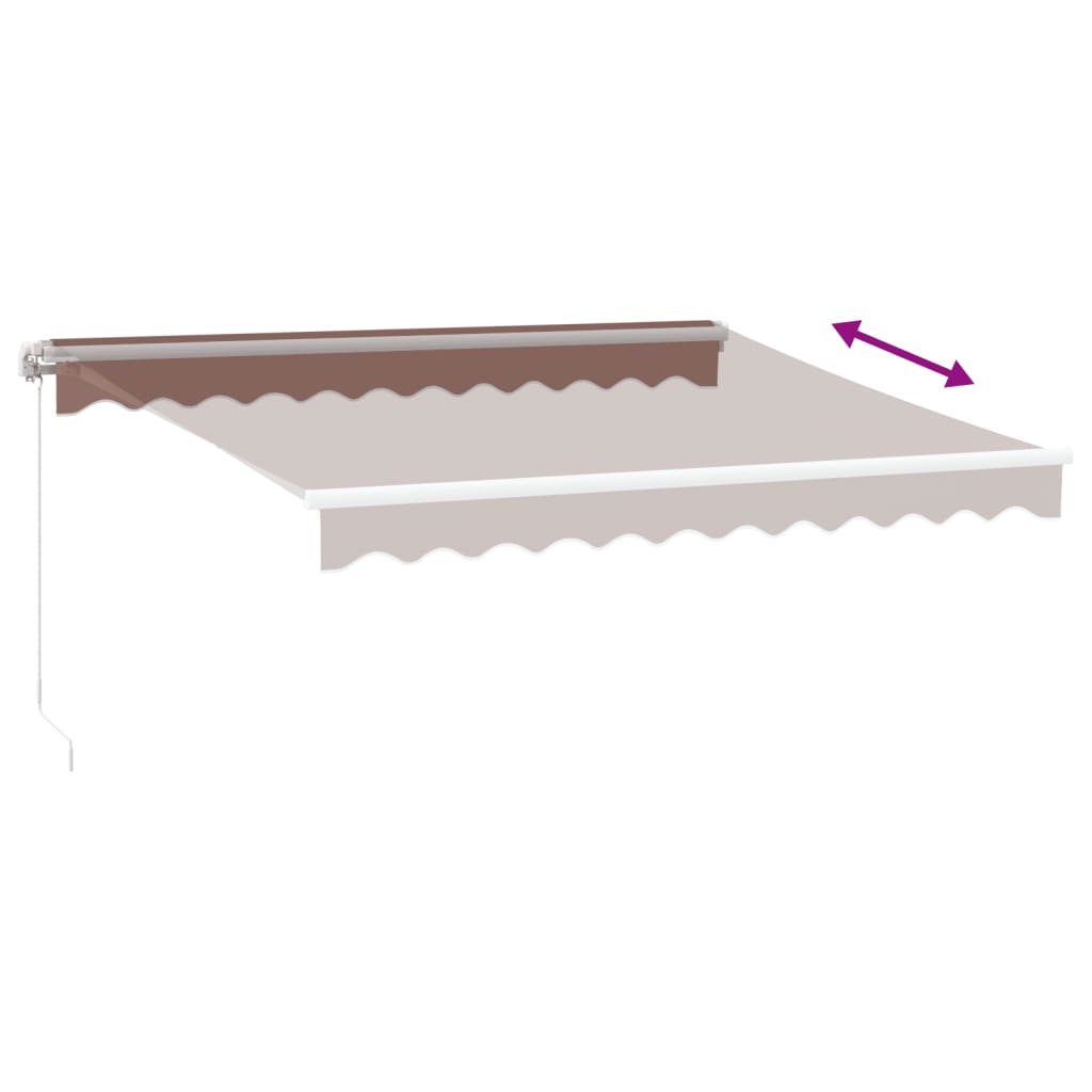Tenda Sole Retrattile Manuale 300X250 Cm Marrone