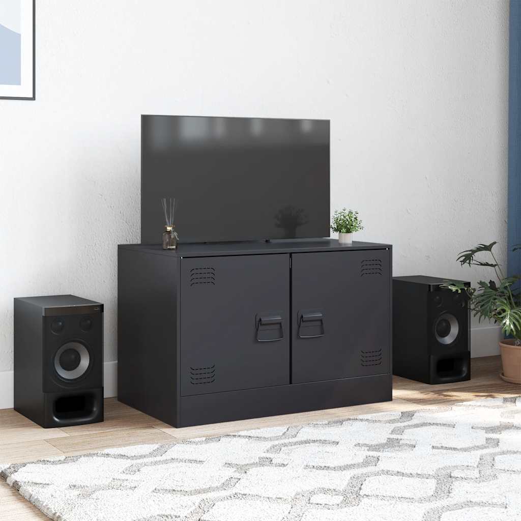 Mobili Tv 2 Pz Bianchi 67X39X44 Cm In Acciaio