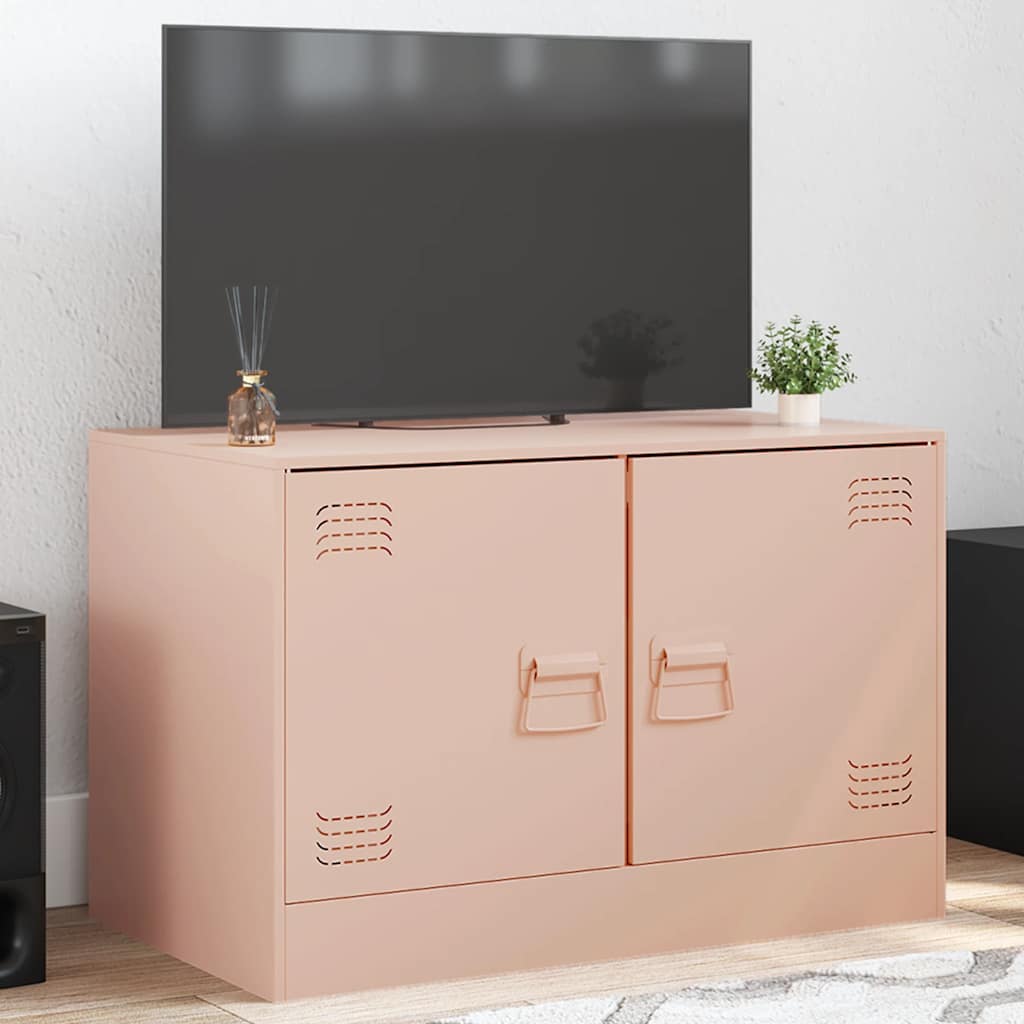 Mobili Tv 2 Pz Bianchi 67X39X44 Cm In Acciaio