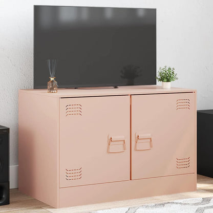 Mobili Tv 2 Pz Bianchi 67X39X44 Cm In Acciaio