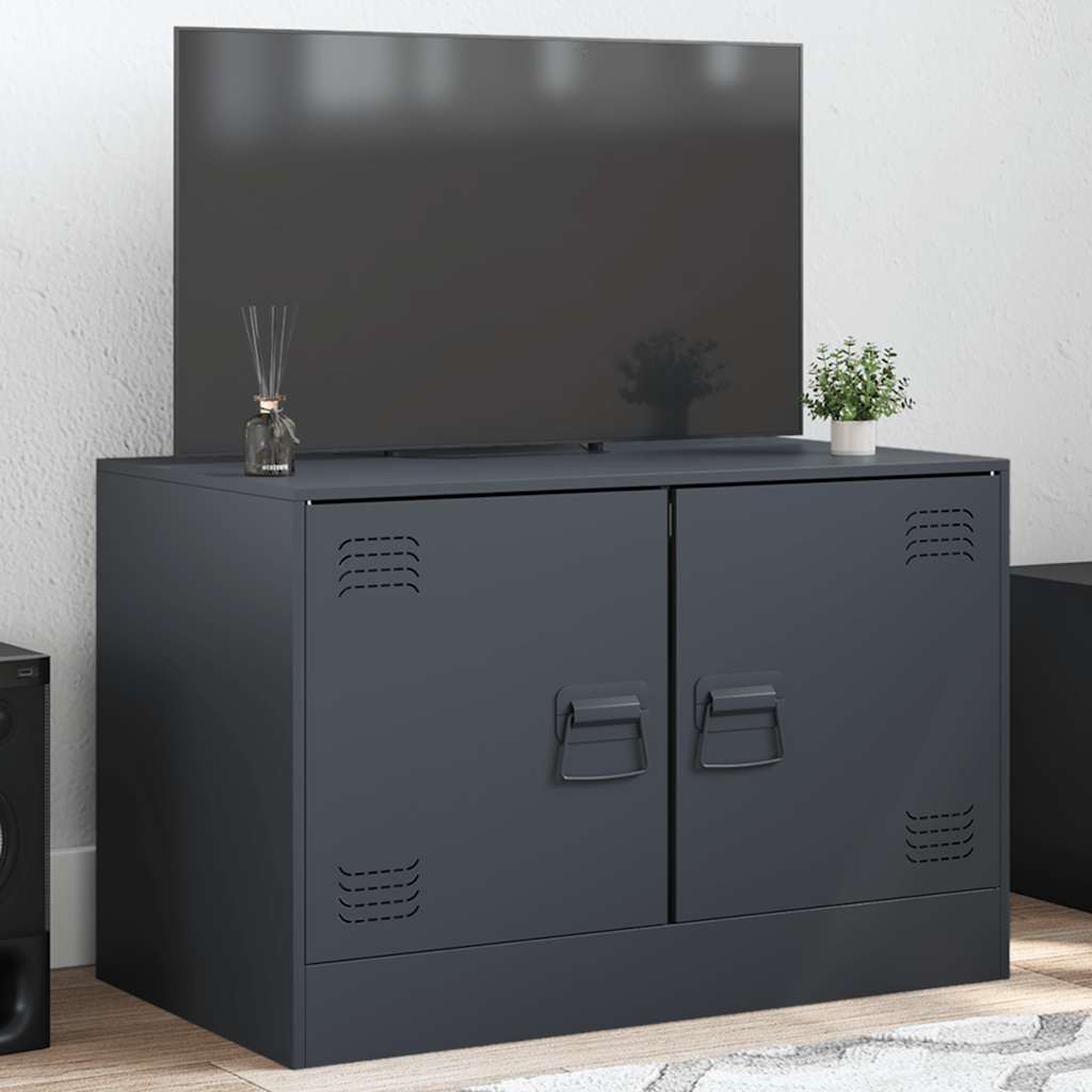 Mobili Tv 2 Pz Bianchi 67X39X44 Cm In Acciaio