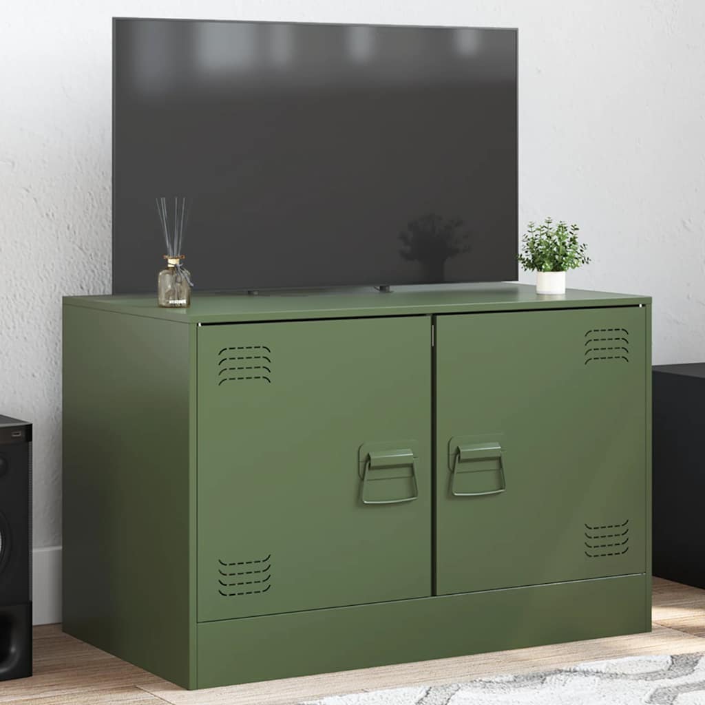 Mobili Tv 2 Pz Bianchi 67X39X44 Cm In Acciaio