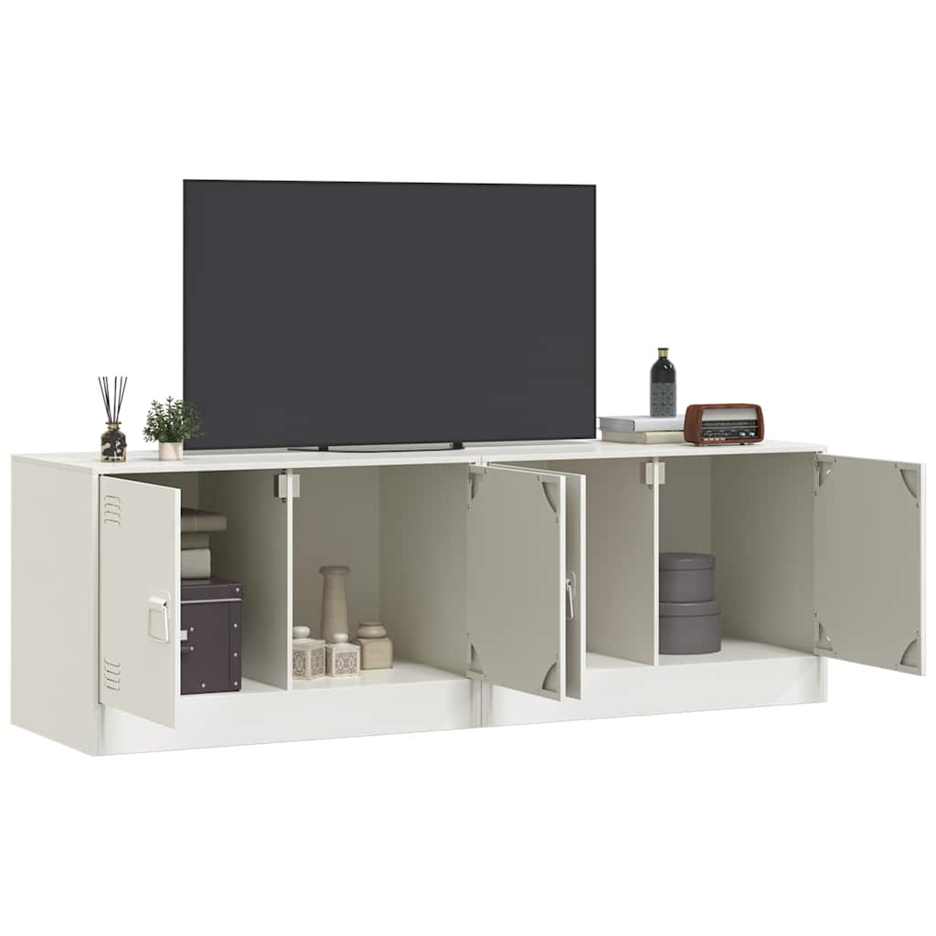 Mobili Tv 2 Pz Bianchi 67X39X44 Cm In Acciaio