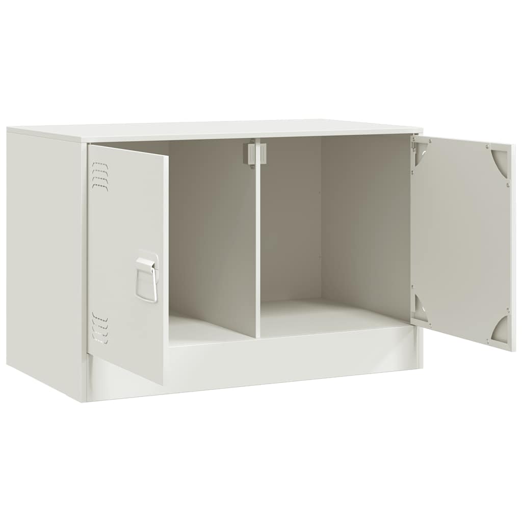 Mobili Tv 2 Pz Bianchi 67X39X44 Cm In Acciaio