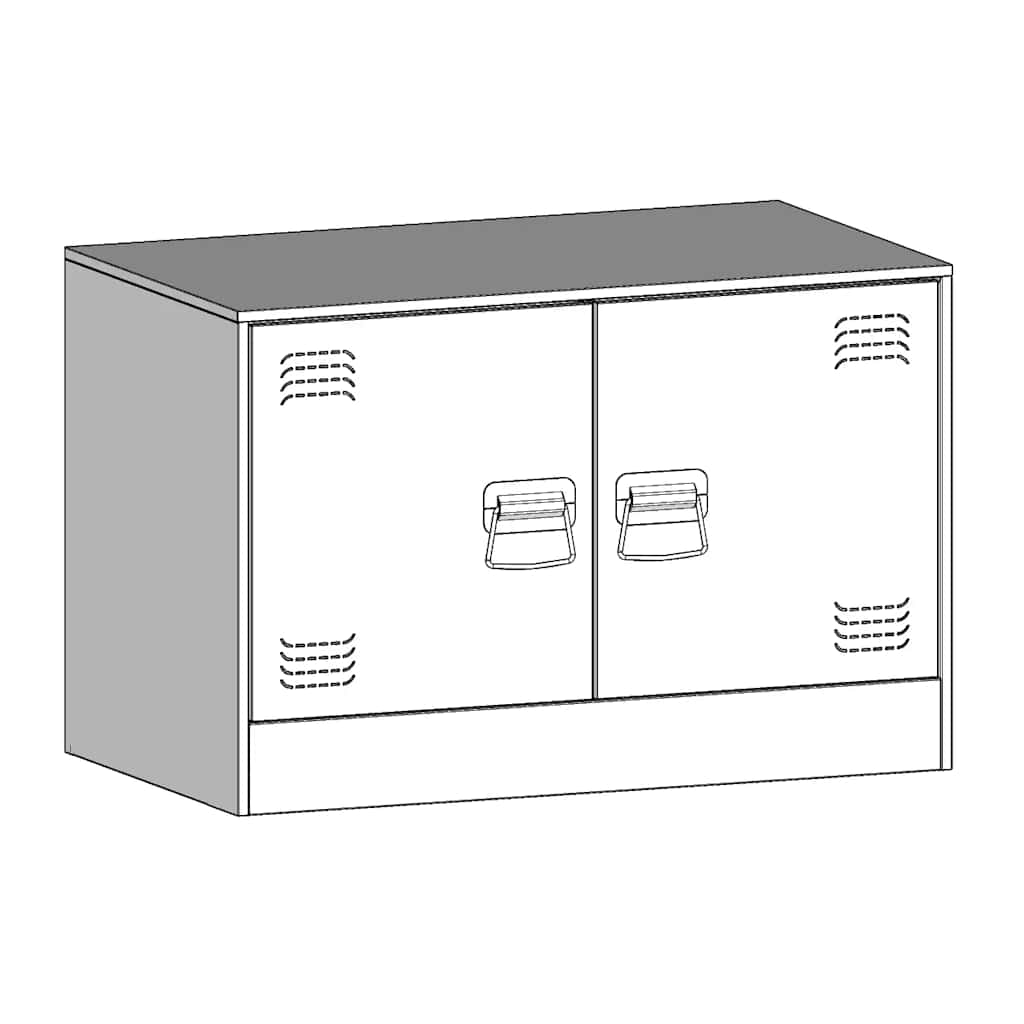 Mobili Tv 2 Pz Bianchi 67X39X44 Cm In Acciaio