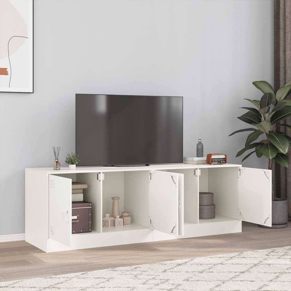 Mobili Tv 2 Pz Bianchi 67X39X44 Cm In Acciaio