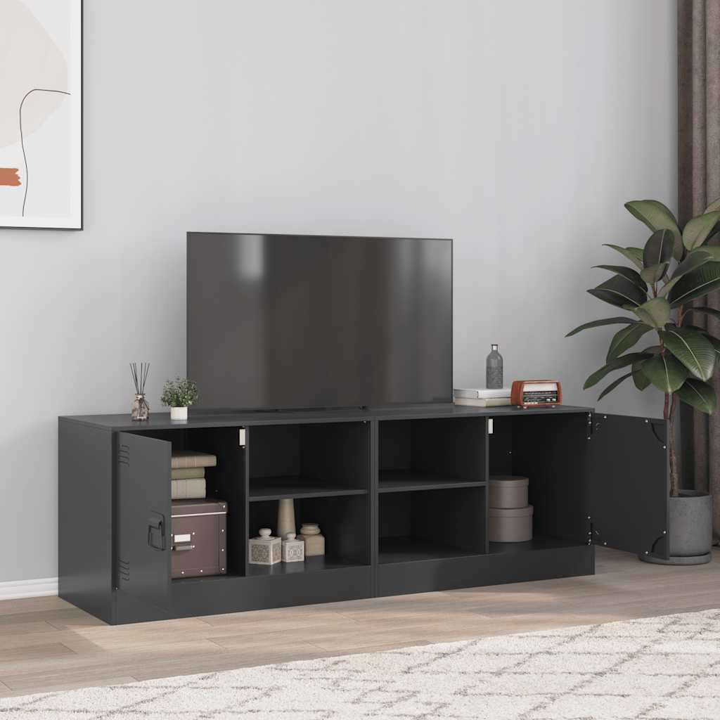 Mobili Tv 2 Pz Bianchi 67X39X44 Cm In Acciaio
