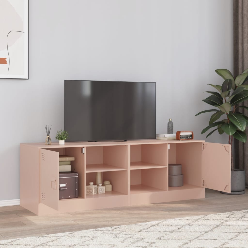 Mobili Tv 2 Pz Bianchi 67X39X44 Cm In Acciaio