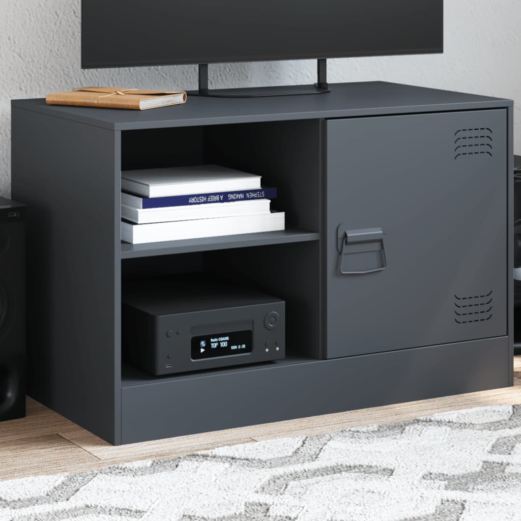 Mobili Tv 2 Pz Bianchi 67X39X44 Cm In Acciaio